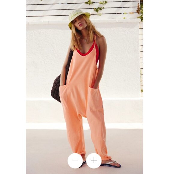 Free People Pants - Free People -  Peach Hot Shot Onesie - Large